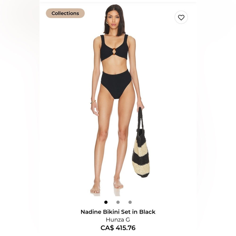 Hunza G Nadine Bikini Black NWT